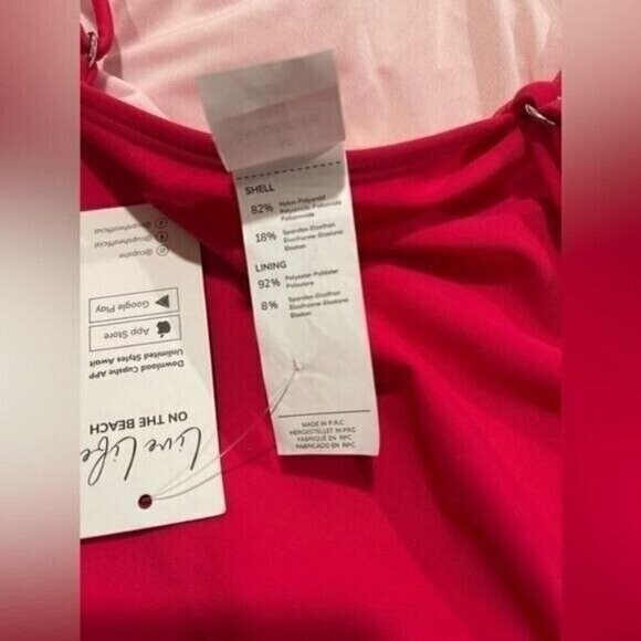 Cupshe Women’s One Piece Swimsuit Medium Pink V-Neck Ruched High Cut Adjustable - Picture 8 of 9